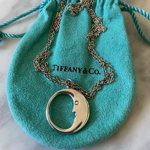 Tiffany & Co. Silver Moon Double Chain Necklace